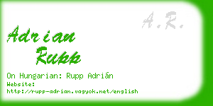 adrian rupp business card