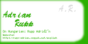 adrian rupp business card